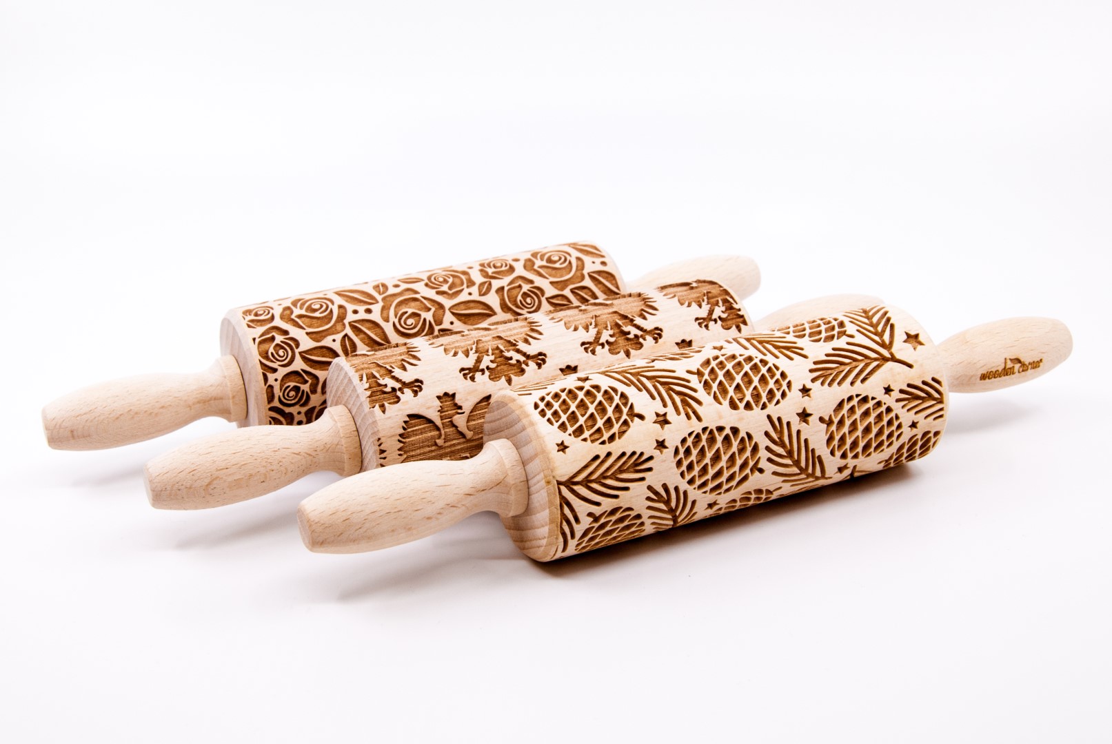 SET OF 3 ANY SMALL ROLLING PINS  image 1
