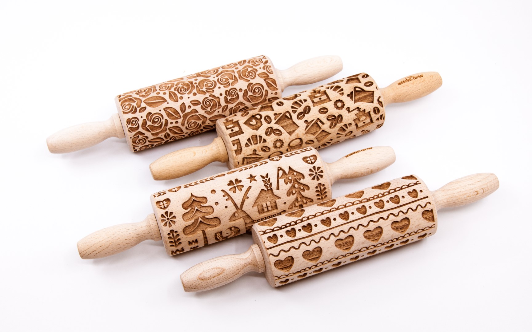 SET OF 4 ANY SMALL ROLLING PINS  image 1